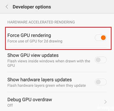 Cara Mengaktifkan GPU 2D Rendering Android