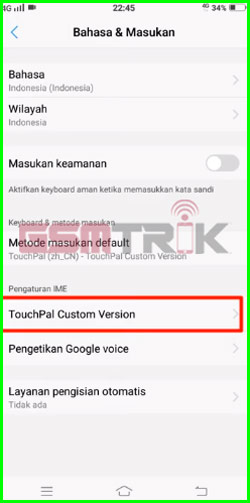 3 Pilih Touchpal Custom Version