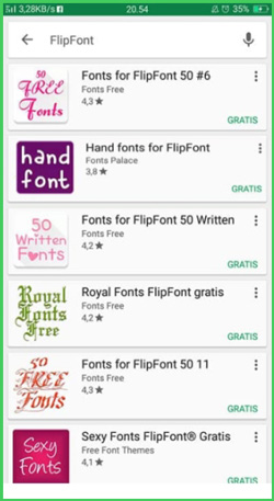 4 Pilih Font dari FlipFont