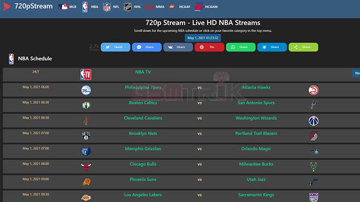 Situs Streaming NBA TV Gratis 720p Stream NBA