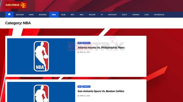 Situs Streaming NBA TV Gratis Dudestream
