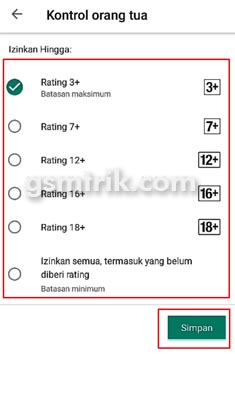 rating play store