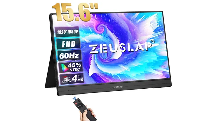 Zeuslap Portable Monitor FHD 15 Inch Non Touch